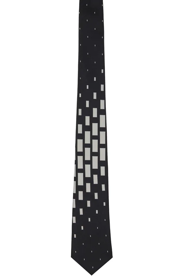 Black Square Pattern JQ Derby Tie, image 1 of 1 from SSENSE