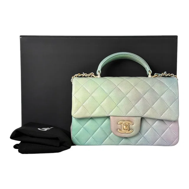 Chanel Ombre Mini Classic Flap Bag with Handle from Luxury Promise