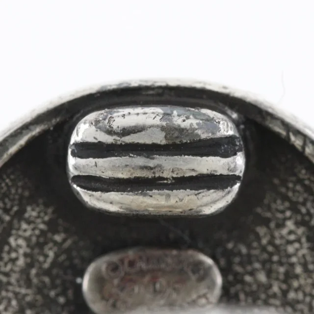Chanel Coco Mark Metal Earrings Silver 99P in Silver Others from LuxUness, photo 7 of 8