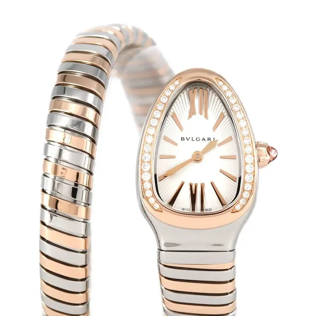 Bvlgari Serpenti Tubogas Stainless Steel Pink Gold Watch Metal Quartz Sp27spg/103131 in Silver in silver|gray from Grailed