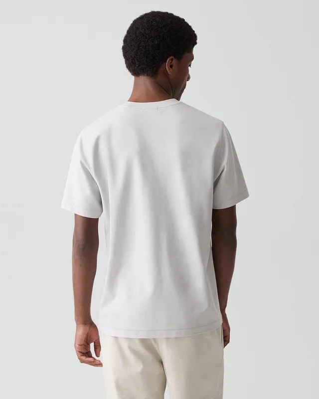 Theory Ryder Tee in Relay Jersey in VAPOR 64% Viscose, 30% Polyamide, 6% Elastane, photo 3 of 12 from Theory