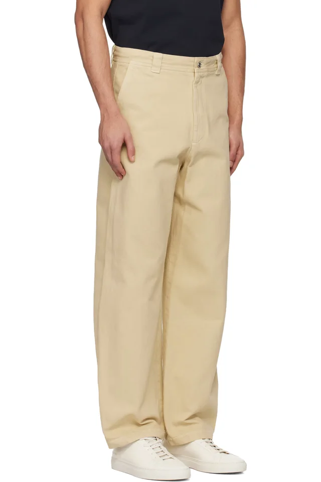 A.P.C. Beige Chino Trousers, photo 2 of 4 from SSENSE