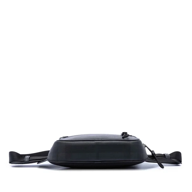 Black Burberry London Check Coated Canvas Belt Bag in Black Coated canvas from Designer Revival, photo 2 of 2