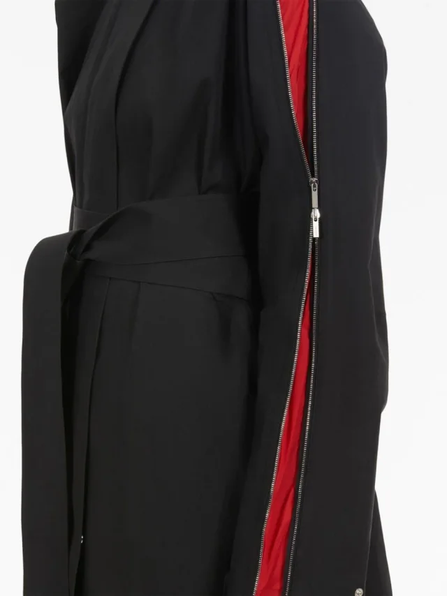 Ferragamo Zip Detail Cotton Belted Trench Coat, photo 2 of 3 from Balardi