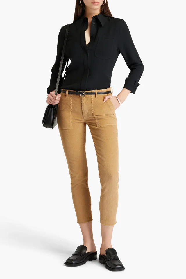 Nili Lotan Jenna Cropped Cotton-Blend Corduroy Slim-Leg Pants, photo 2 of 4 from THE OUTNET