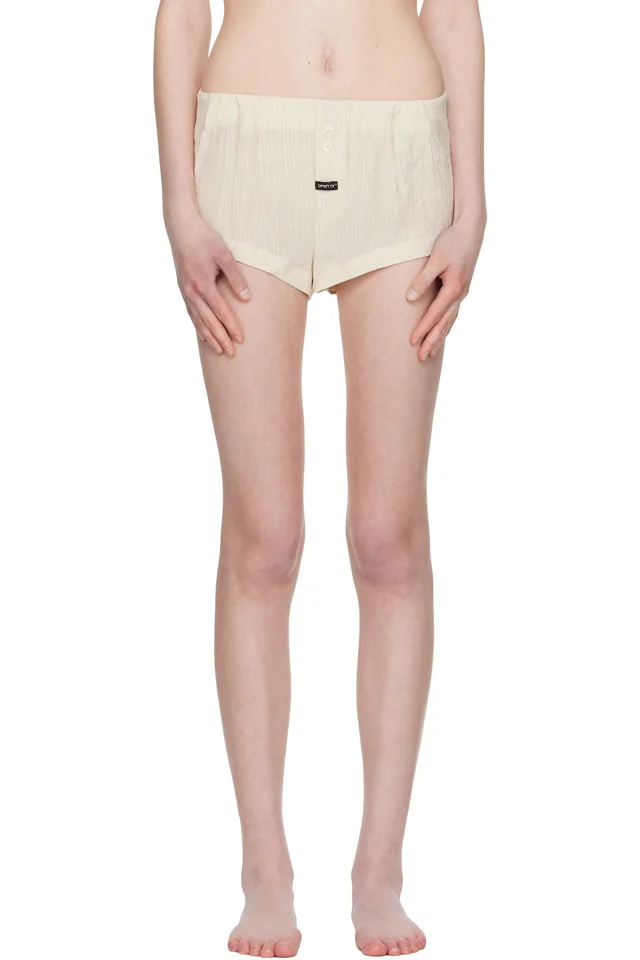 OPEN YY Beige Crinkled Tab Boxer Briefs, image 1 of 1 from SSENSE