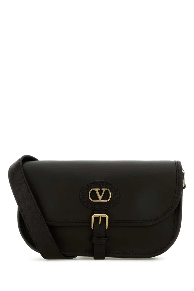 Valentino Garavani Antibes Crossbody Bag — Black Calf Leather - Bos Taurus in Black Calfskin from HEWI