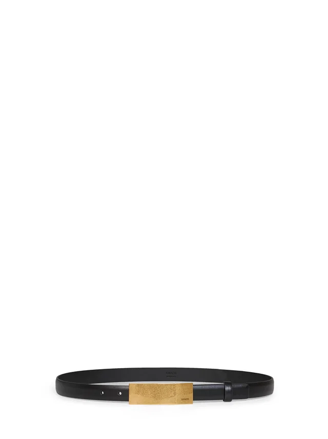 Khaite Berlin Belt — Black Calfskin in Black Calfskin from HEWI