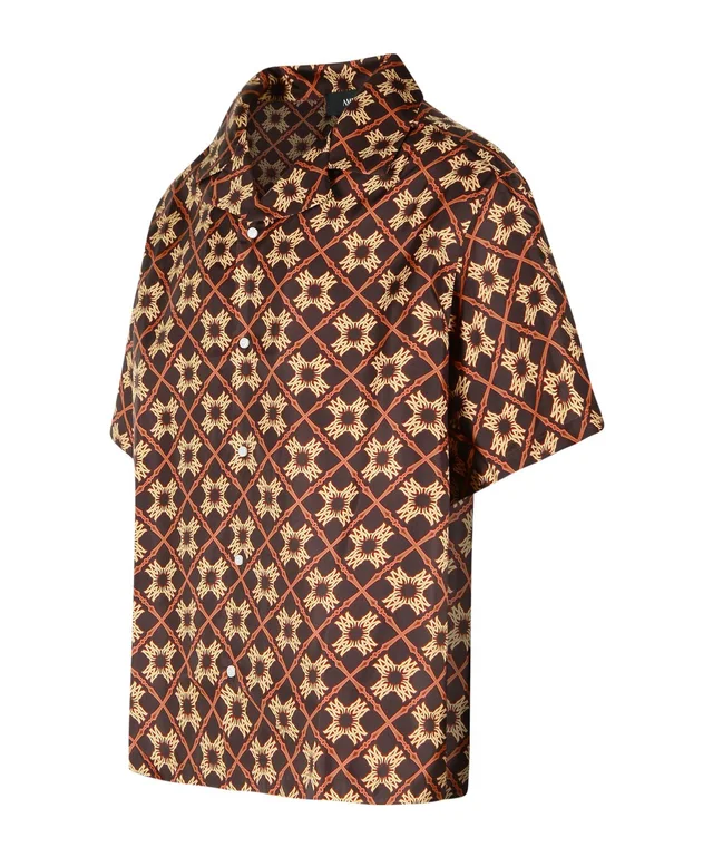 Amiri 'MA QUAD' BROWN SILK SHIRT, photo 2 of 3 from SENSER