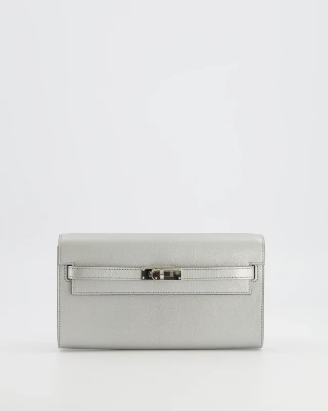 Hermès Kelly To Go Bag in Silver Goatskin from Sellier, photo 3 of 21