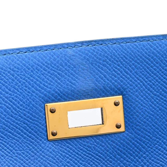 Hermès 1995 Kelly 32 Bleu France/Bleu Indigo in Blue from VINTAGE QOO TOKYO, photo 12 of 18