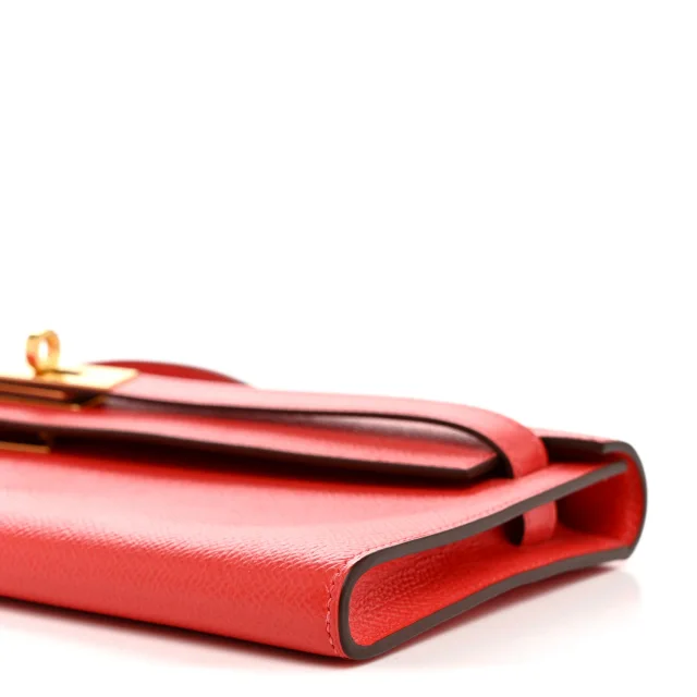 Hermès Epsom Kelly Cut Clutch Pochette Rose Jaipur in Pink Epsom leather from FASHIONPHILE, photo 10 of 11