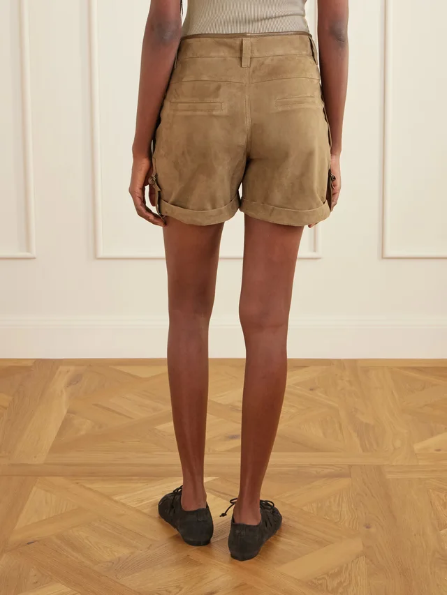 ISABEL MARANT Marline suede cargo shorts in beige 100% Leather, photo 4 of 6 from NET-A-PORTER (Canada)