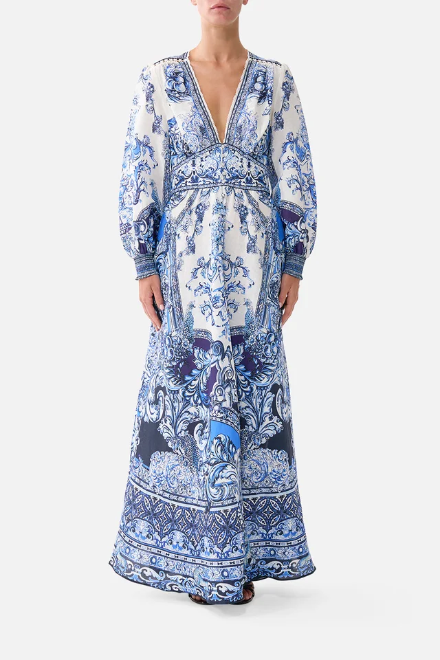 Camilla eBoutique BUTTON DRESS WITH SHAPED WAISTBAND A TILED WONDERLAND from CAMILLA, photo 1 of 1