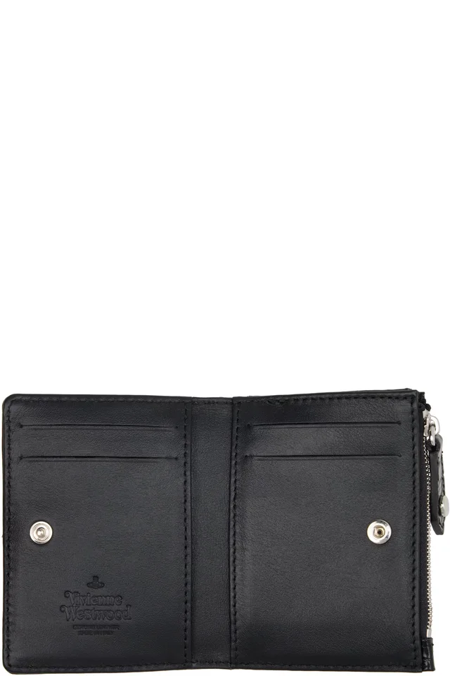 Vivienne Westwood Black Slim Flap Card Holder, photo 3 of 3 from SSENSE