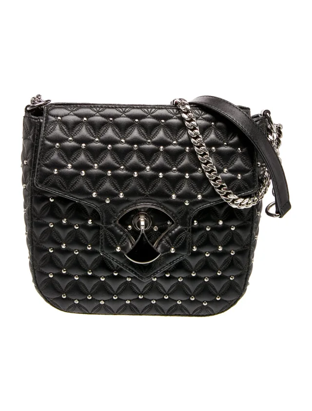 Bvlgari Leather Diva's Dream Medium in black Leather from The RealReal