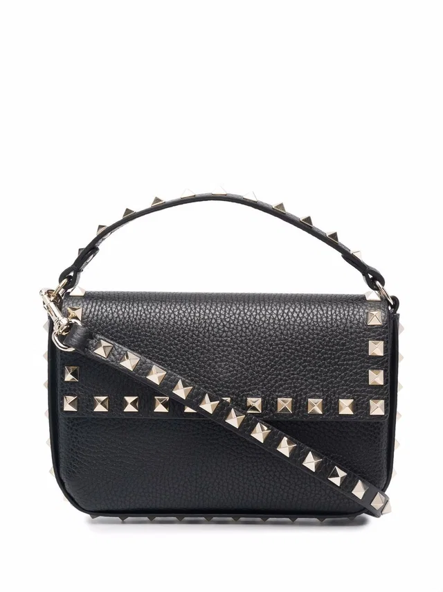 Valentino Garavani Rockstud Mini Bag — Black in Black Leather from HEWI