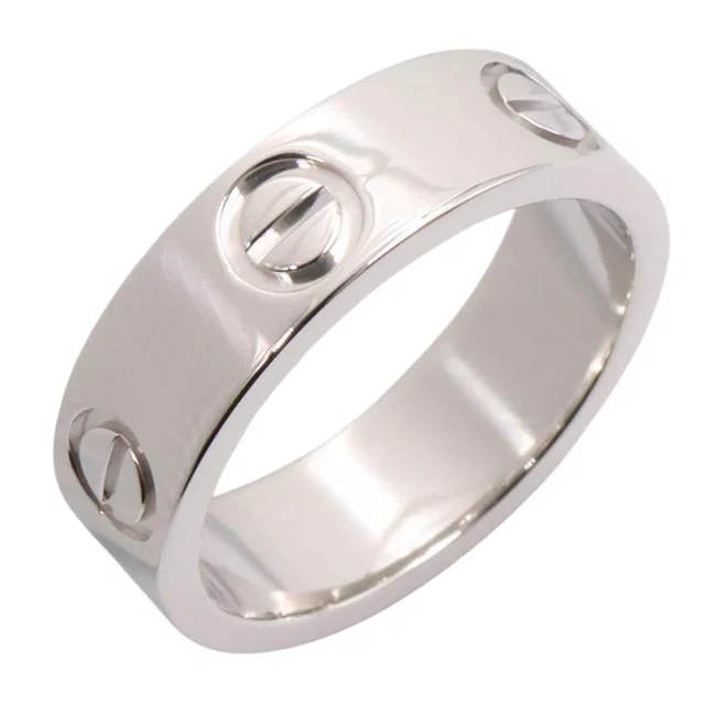 Cartier Love Au750 White Gold Ring Size 9 in White from LuxUness