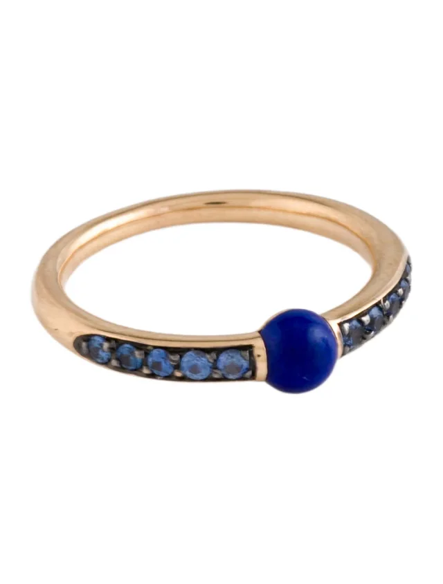 Pomellato 18K Lapis Lazuli & Sapphire M'ama non M'ama Band in multicolor from The RealReal