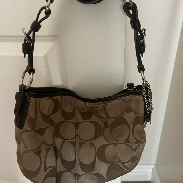 Coach Women's Bag - Brown/Khaki in gold|brown|red|neutral from Depop