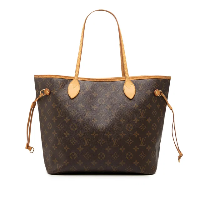 Brown Louis Vuitton Monogram Neverfull MM Tote Bag in Brown Coated canvas from Designer Revival
