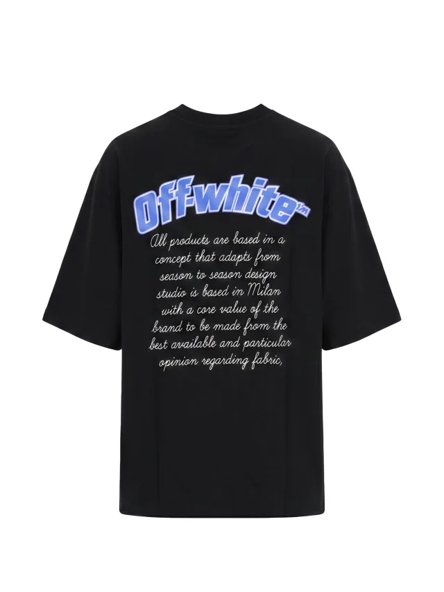 Off-White graphic-print cotton T-shirt in Black, photo 2 of 2 from FARFETCH