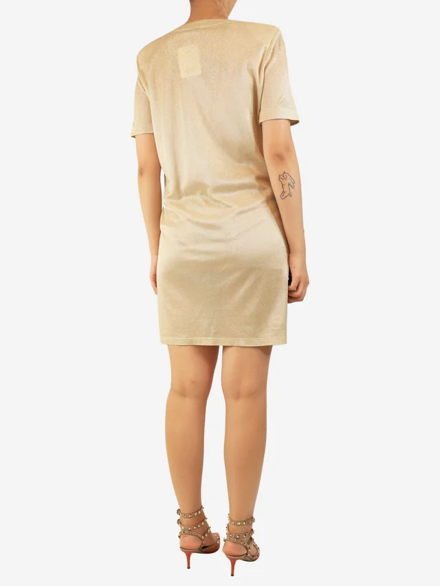 Chanel Gold lurex button-down dress - size UK 10 in Gold from Sign of the Times, photo 2 of 2