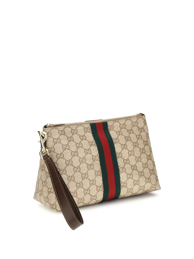 Gucci Clutch — Beige Fabric in Beige Coated canvas from HEWI
