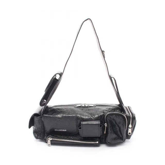 Balenciaga Shoulder Bag Superbusy XS Black Leather Small in Black Leather from The Reluxe
