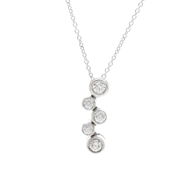 Tiffany & Co. Bubble Diamond Necklace Platinum PT950 Polished in Silver Platinum from Elady
