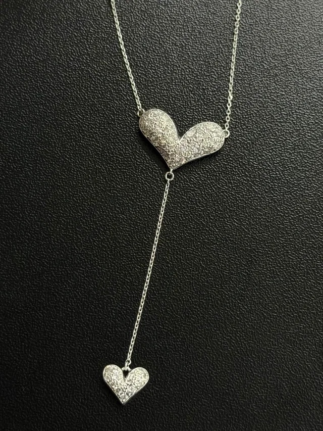 Necklace in K18WG - Seiko heart pendant + D1.00 0750 from Luxury Promise