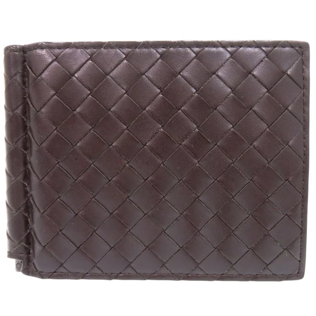 Intrecciato Leather Brown Bi-Fold Wallet Billfold 0512 Bottega... in brown|red Woven leather from Poshmark