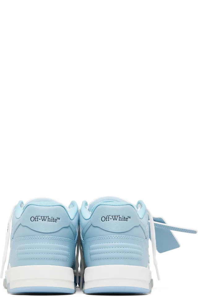 Off-White White & Blue Out Of Office Sneakers, photo 2 of 5 from SSENSE