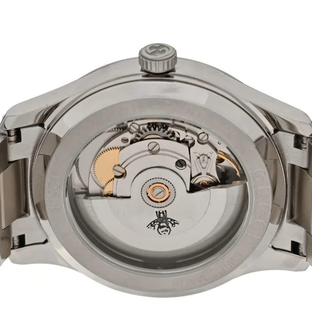Gucci Stainless Steel Malachite 38mm G-Timeless Two Tone Bee Automatic Watch from FASHIONPHILE, photo 4 of 5