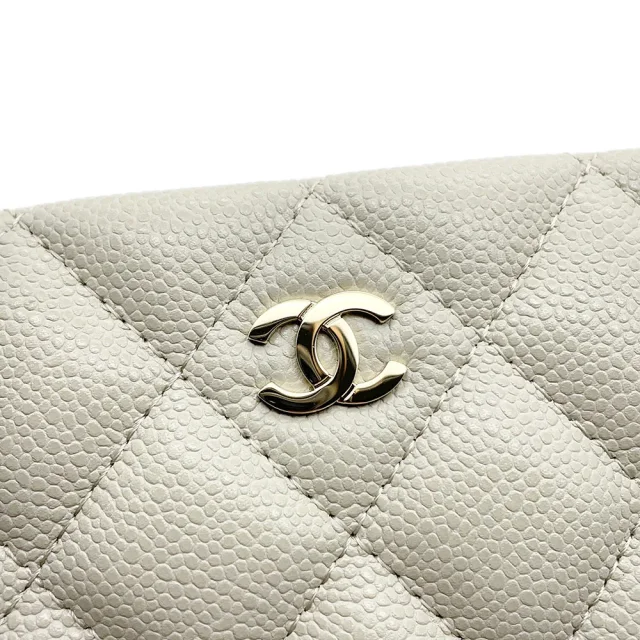 Chanel Timeless Classics Line ChainClutch Bag Light GrayAP4423 Caviar Leather in Caviar leather from GALLERY RARE, photo 9 of 13