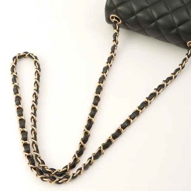 Chanel Around 2018, Capucine Classic Flap Chain Bag Mini Black from VINTAGE QOO TOKYO, photo 11 of 12