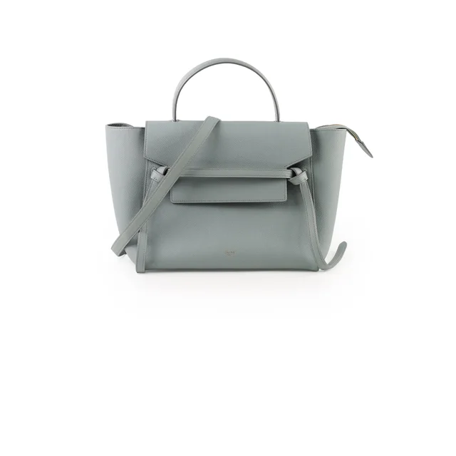 Celine Mini Belt Bag Light Blue in Blue Caviar leather from The Purse Affair