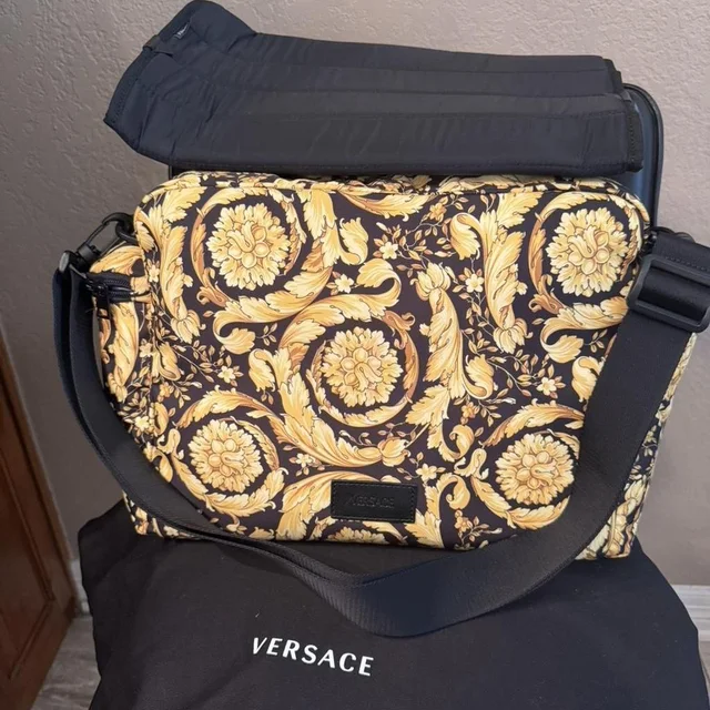 Versace Women's Diaper bags - Black/Multi in black|multicolor from Depop, photo 1 of 1