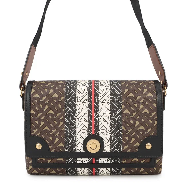 Burberry TBMonogram Stripe Messenger Brown/Multicolor8031748 PVC Leather in Brown Leather from GALLERY RARE