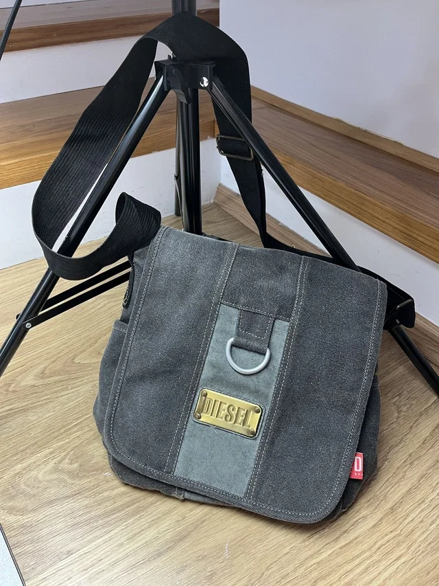 Crazy Diesel Y2K Shoulder Bag Vintage Y2K Hype Drip in Grey in gray from Grailed