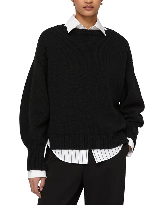Lafayette 148 New York Bateau Neck Dolman Wool & Cashmere-Blend Sweater, image 1 of 1 from Rue La La