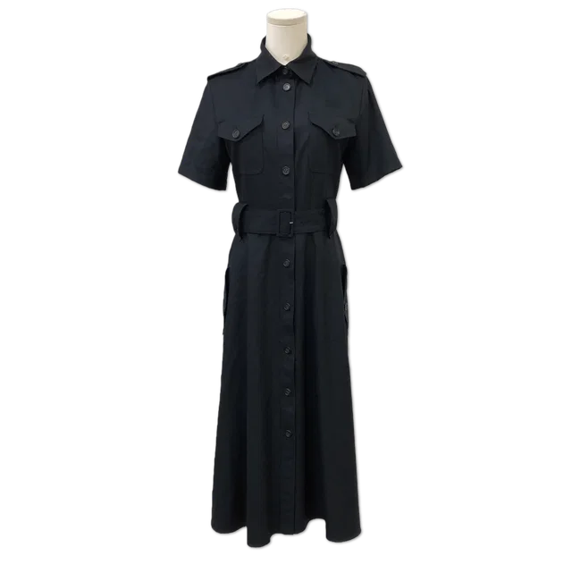 Miu Miu Black Belted Utility Shirt Dress size 38 in Black from Luxury Promise