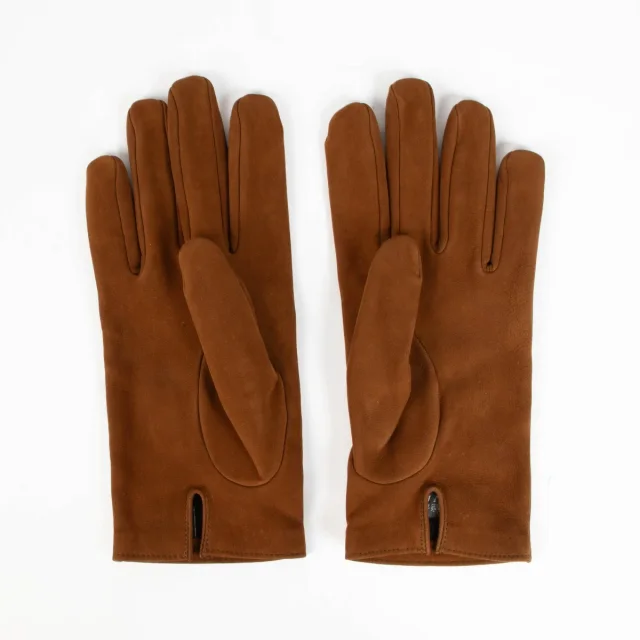 Delvaux Camel Gloves - Size 8 in Brown Lambskin from Labellov, photo 3 of 3