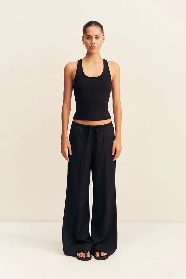 Shona Joy CASTRO SUITING DRAWSTRING PANT - BLACK from Shona Joy, photo 1 of 1