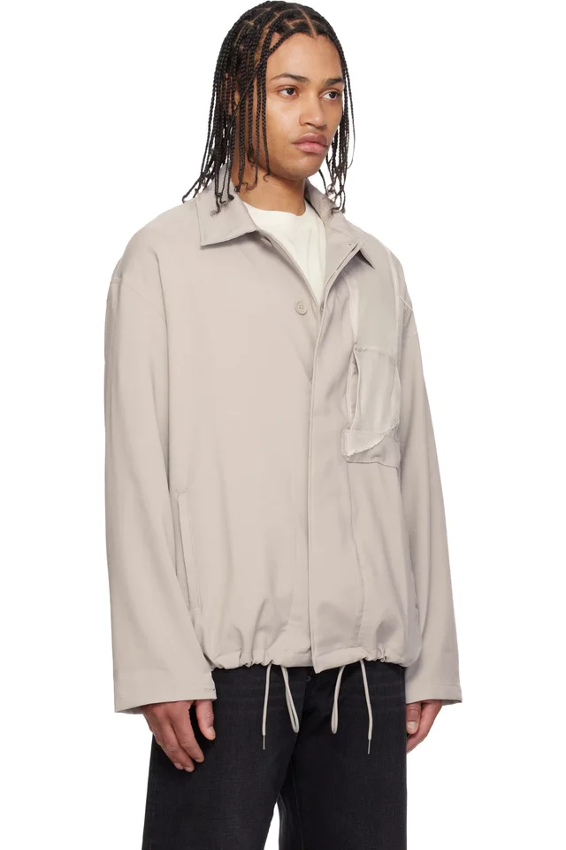 Y-3 Gray Utility Blouson Jacket, photo 2 of 4 from SSENSE