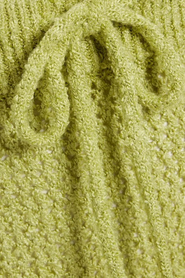 The Elder Statesman Selerino Bouclé-Knit Mulberry Silk Maxi Skirt in Light green, photo 4 of 4 from THE OUTNET