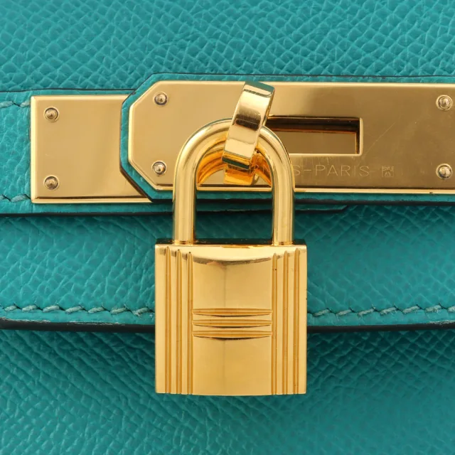 Hermès 2017 Birkin 30 Bleu Paon in Blue Epsom leather from VINTAGE QOO TOKYO, photo 8 of 11