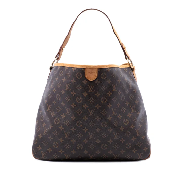 Brown Louis Vuitton Monogram Delightful MM Shoulder Bag in Brown Coated canvas from Designer Revival