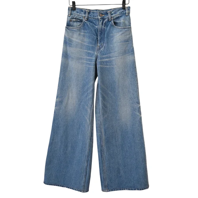 Celine Blue Denim Wide Leg Jeans in Blue Denim from Clotheshorse Anonymous