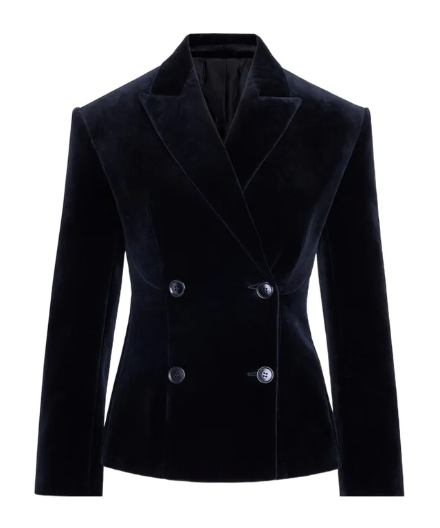 Alaia COTTON VELVET DOUBLE-BREASTED JACKET, image 1 of 1 from SENSER